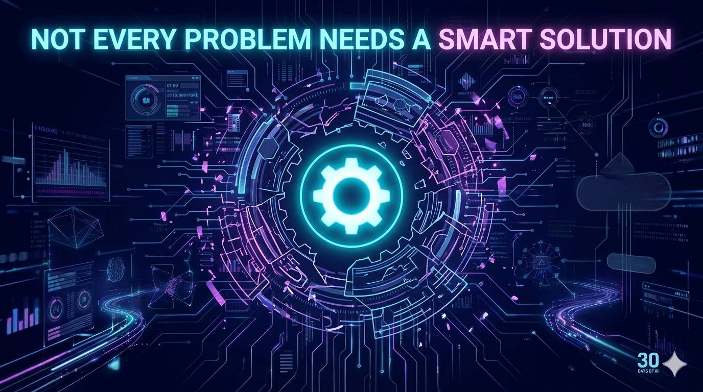 Not Every Problem Needs a Smart Solution 1